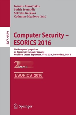 Askoxylakis - Computer Security - ESORICS 2016   21st European Symposi - X555z