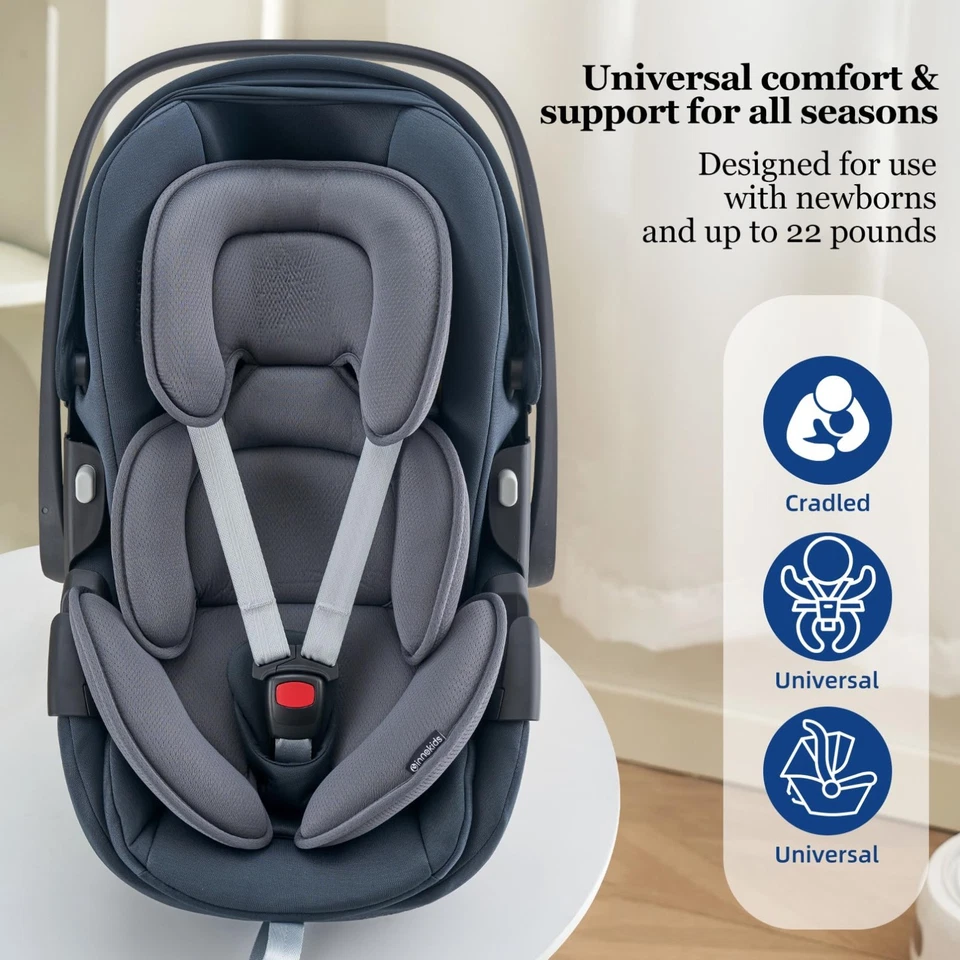 Cojín gris para cochecito de bebé gris Foto 2 de 4