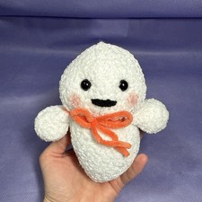 Handmade Crochet Spooky Cute Ghost Amigurumi 7 Plush