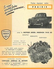 Catalogue brochure Renault Colorale Prairie adaptation moteur Diesel c. 1959 FR