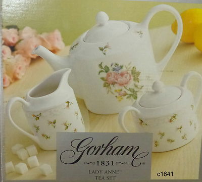 GORHAM LADY ANNE 5 PIECE TEA SET Lenox -  New In Box