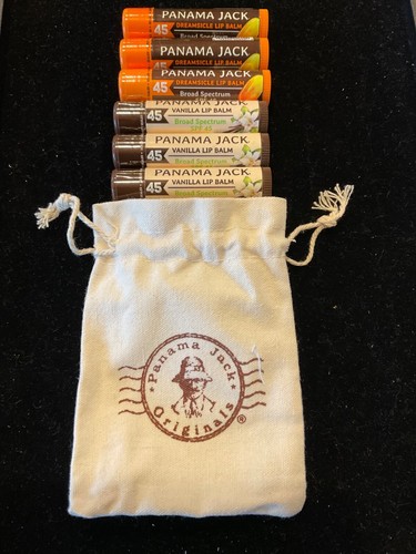 Panama Jack Sunscreen Lip Balm SPF 45 Flavor 6 Pack Broad Spectrum
