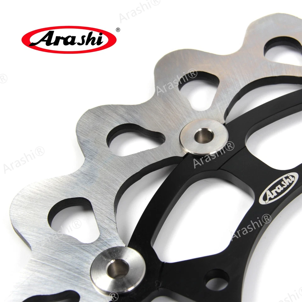 Rotor de disco de freno delantero 320 mm Fit Yamaha YZF R1 2004-2006 YZF-R1S 2016 2017 NEGRO Foto 4 de 4