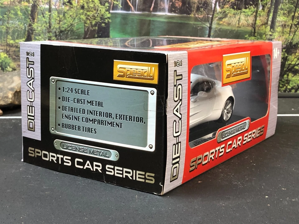 Coche Modelo Diecast Speedy 1:24 BLANCO ASTON MARTIN ONE-77 Nuevo en Caja Foto 3 de 4