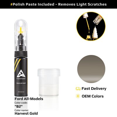 Touch up Paint for Ford Code: B2 Harvest Gold  Fast Drying Scratch Repair