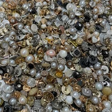 Vintage-now Estate Sale Buttons Lot 50pc Various Sizes Shapes Colors Types new