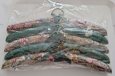 NWT Set/5 Padded Hangers Boudoir, Lingerie, Wedding SOLID,FLORAL Emerald, Pink