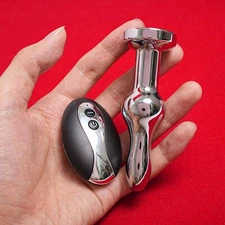 Metal Anal Butt Plug Vibrator Dildo Prostate Massager Sex Toys for Men Women SM