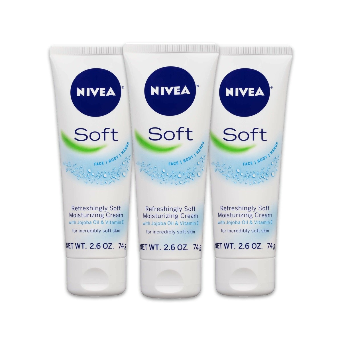 NIVEA soft ハンドクリーム 100ml 24個セット NIVEA Soft Hand & Foot &Body Cream Moisture Tube - 50g Made
