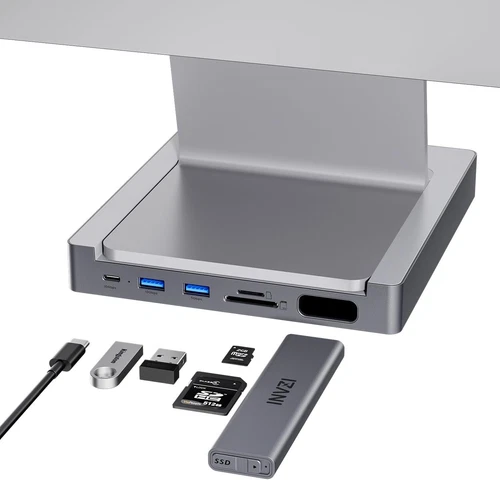 INVZI MagHub 8-in-1 USB C Hub for iMac 24 inch 2021/2023/2024,