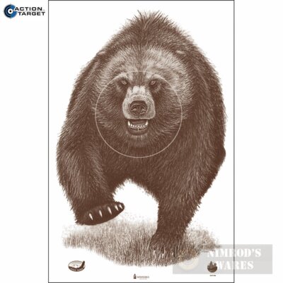 Action Target AK State Parks BEAR TARGET 23''x35'' 100-pk ASP-BB-100 FAST SHIP