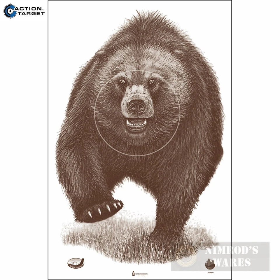 Action Target AK State Parks BEAR TARGET 23"x35" 100-pk ASP-BB-100 FAST SHIP