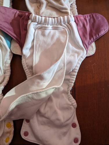 BABY GIRL'S 4 GROVIA CLOTH NAPPIES AND 1 BUMGENIUS CLOTH NAPPY - Picture 8 of 13