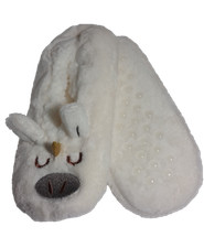 Women White Unicorn Slipper Socks House Shoes Warm Furry Snoozies Lightweight