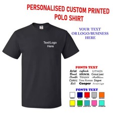 Personalised Custom Printed Crew Neck T-Shirt Work Wear Uniform Event Text Logo