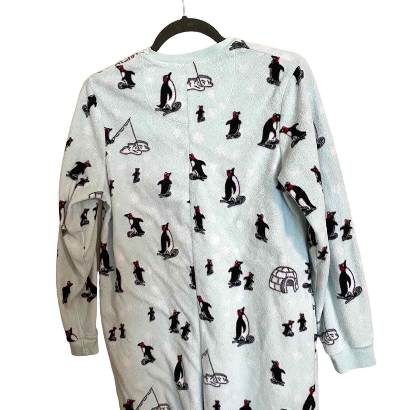 Nick & Nora Sleepwear Penguin Igloo Footie Pajama… - image 6