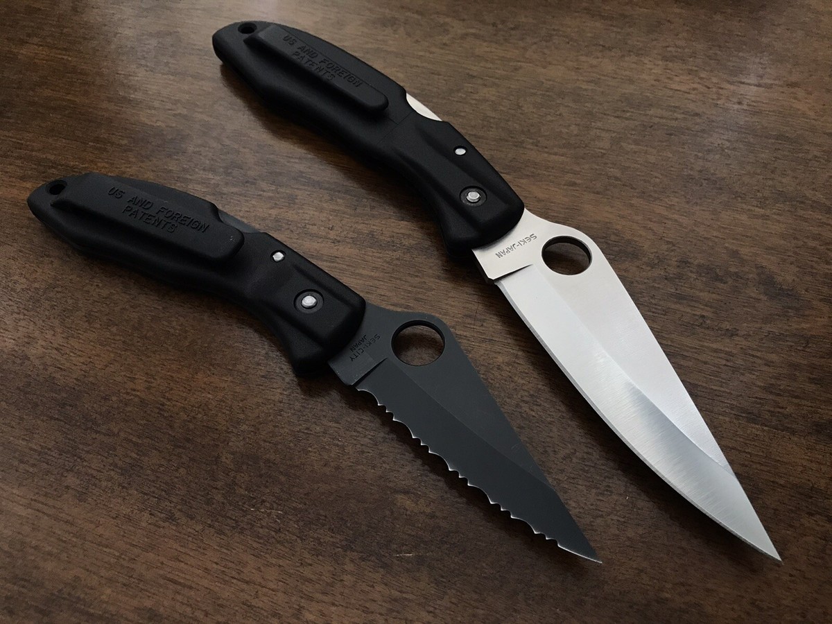 Vintage Lot Of 2 Spyderco Folding Knives Endura & Delica