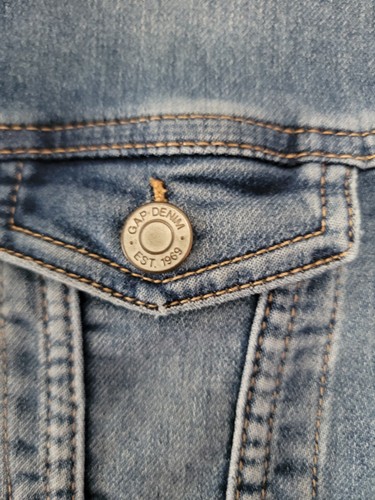 GAP Denim KIDS Girls Cropped Jean Jacket Size Large - Picture 6 of 6