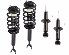 Full Set: 2 Front Complete Struts Springs Mounts + 2 Rear Shocks Fit A6 Quattro