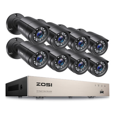 ZOSI 8CH 2MP Überwachungssystem Set H.265+ DVR CCTV Außen 1080P Bullet HD Kamera