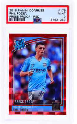 その他 2018 Phil Foden Press Proof Red Rookie PHIL FODEN 2018-19 Panini Donruss RATED ROOKIE RED PRESS PROOF RC