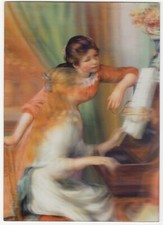 Two Young Girls at the Piano by Renoir 5x7