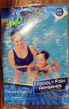 NEW H2OGo Unisex Armband arm float friendly fish armbands Ages 3-6