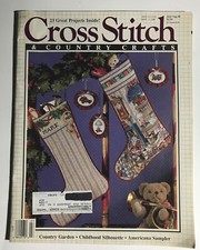 Cross Stitch Country Crafts 23 Projects July/Aug 1988 Christmas Stocking