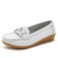 Women's Ladies Moccasins Pumps Comfy Soft Flats Loafer Leather Casual Boat Shoes
