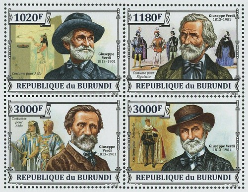 Giuseppe Verdi Stamp Aida Rigoletto Italian Composer Opera S/S MNH #3258-3261 - Picture 6 of 12