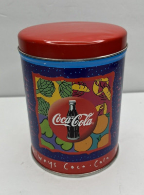 Vintage Coca-Cola Company Tin Canister 1995 Always Coke Bon Appetite Metal Empty