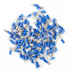 100 BLUE 16-14 GAUGE AWG .187" FEMALE QUICK DISCONNECT TERMINALS INSULATED