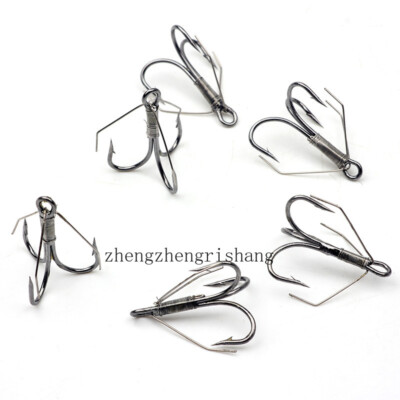 6pcs Weedless Treble Hooks with Wire Weed Guard Bass Saltwater Fishing hook | eBay 6pcs Weedless Treble Hooks with Wire Weed Guard Bass Saltwater Fishing hook | eBay