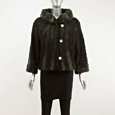 Curly Lamb Jacket- Size M (Vintage Furs) 