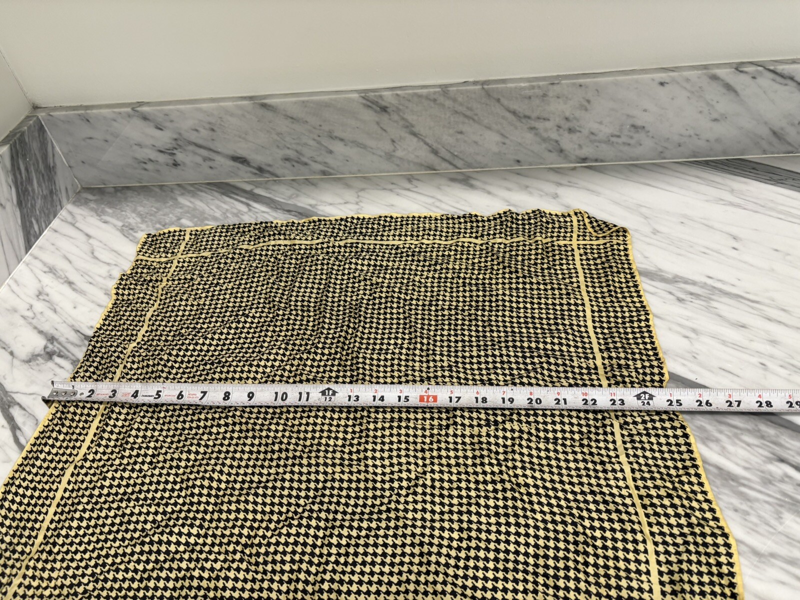 Echo Scarf Yellow Black Checker Pattern  Japan Ge… - image 6