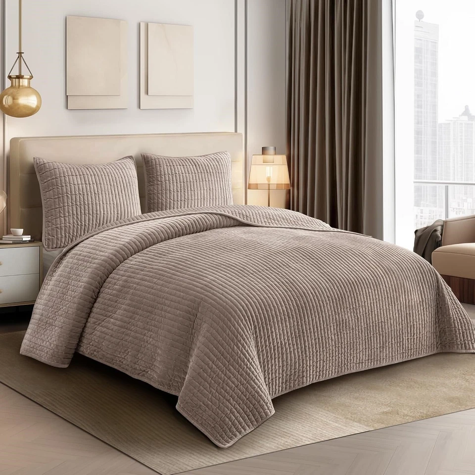 Edredones King Edredon Juego De Cama Cobijas KING Size Colchas Conjunto Microfibra EUA - Imagem 3 de 4