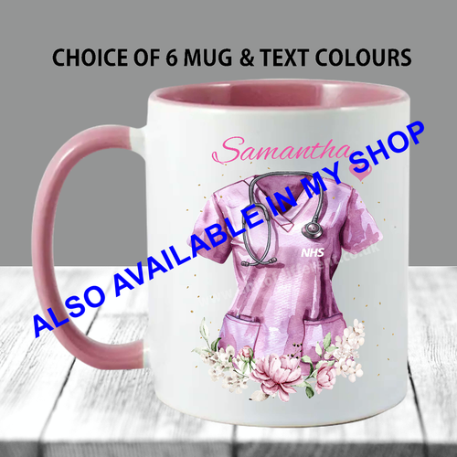 Nurse personalised Mug for her , New nurse cup, optional coaster - Picture 13 of 16