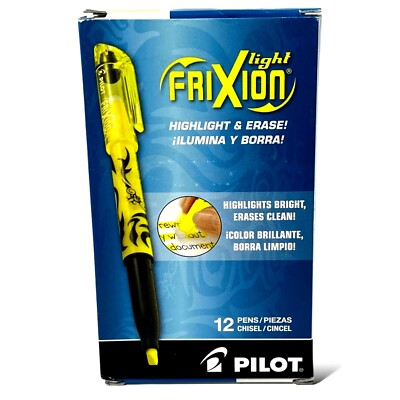 PILOT Frixion Light Erasable Highlighter Pens 12 Pack Chisel Tip - Orange