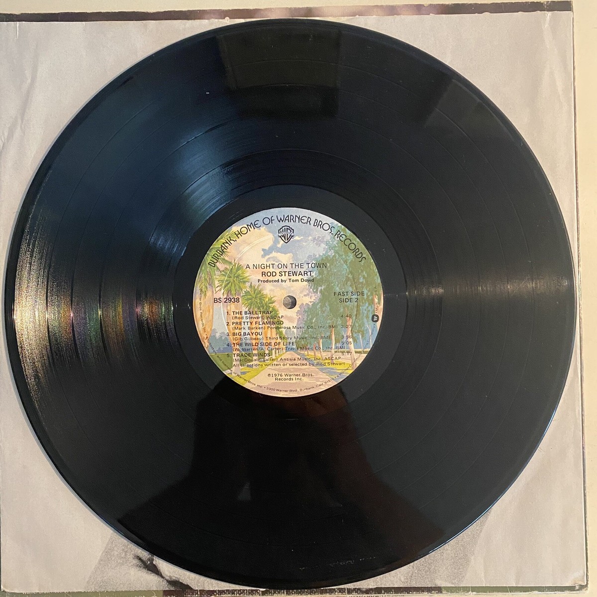 Vintage Vinyl 33 1/3 RPM LP Record Album: Rod Stewart; A Night On