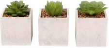Image of Eaglewiz Artificial Succulent Cactus Fake Plant With Faux Cement Planter Pot