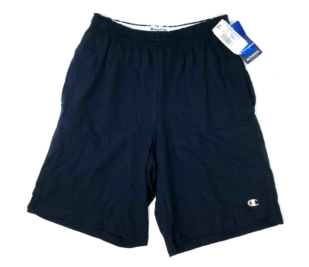Champion Mens Jersey Short With Pockets Size Small Navy Blue Cotton