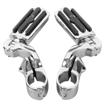 1-1/4'' Short Angled Highway Foot Pegs Peg Mount Fit For Harley Street Road Glide