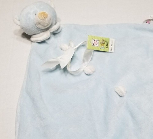 NWT Baby Ganz Blue Bear Lovey Plush Security Mini Blanket Stuffed Bear Soft - Picture 4 of 11