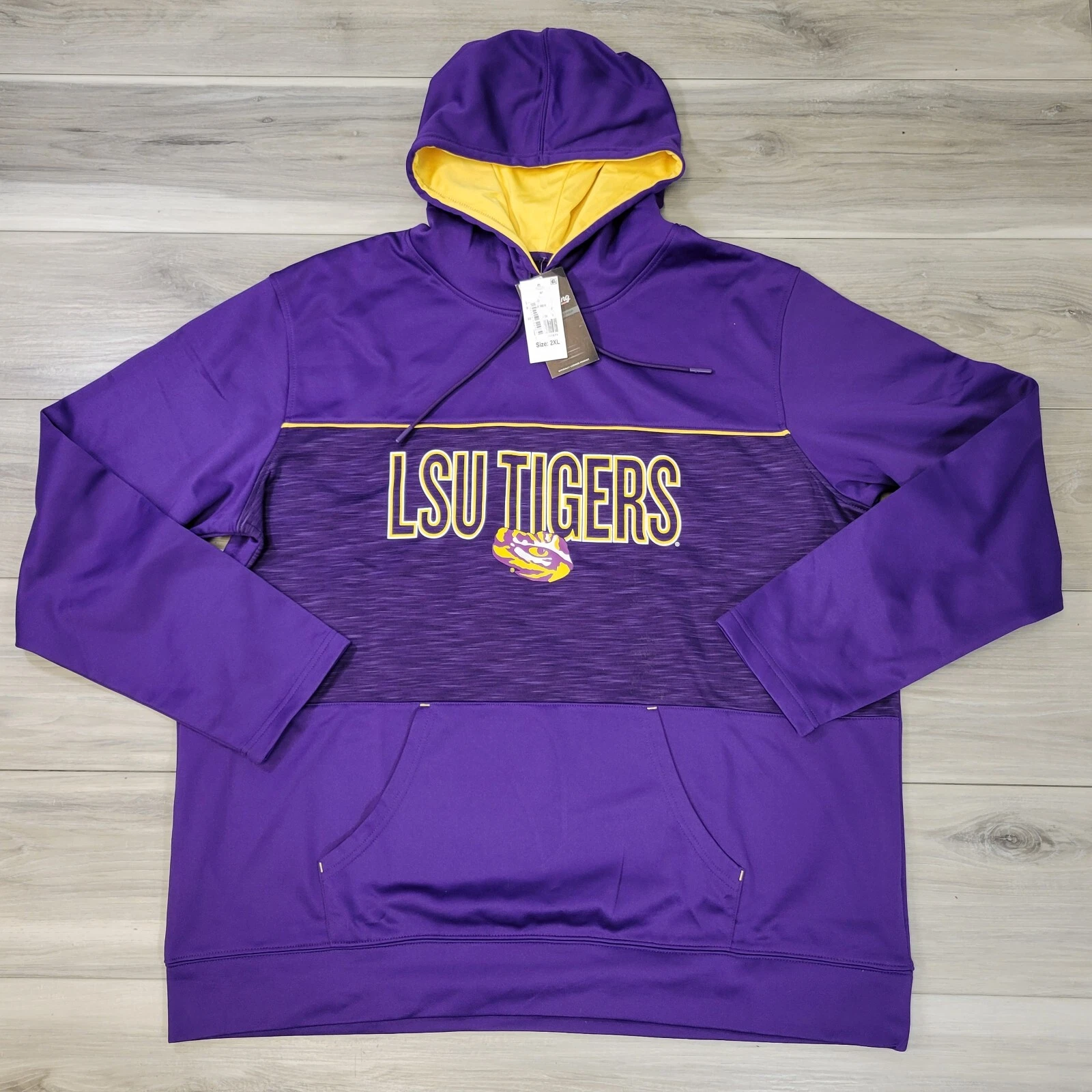 Captivating Pullover Hoodie Men's 2XL Purple LSU Tigers New