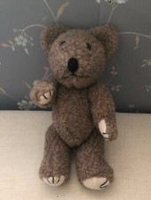 Fuzzy Brown Plush Teddy Bear, unbranded, 10", moveable arms, legs EUC