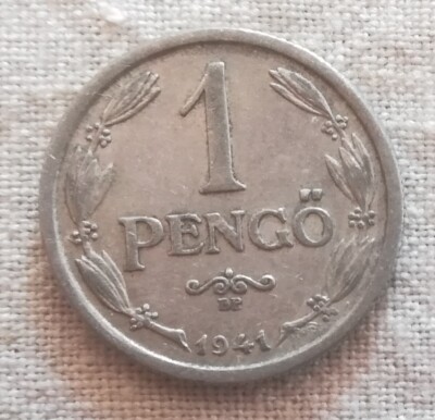 1 pengo pengő 1941 VF Very Fine Kingdom of Hungary Hungarian Old Coin Aluminum