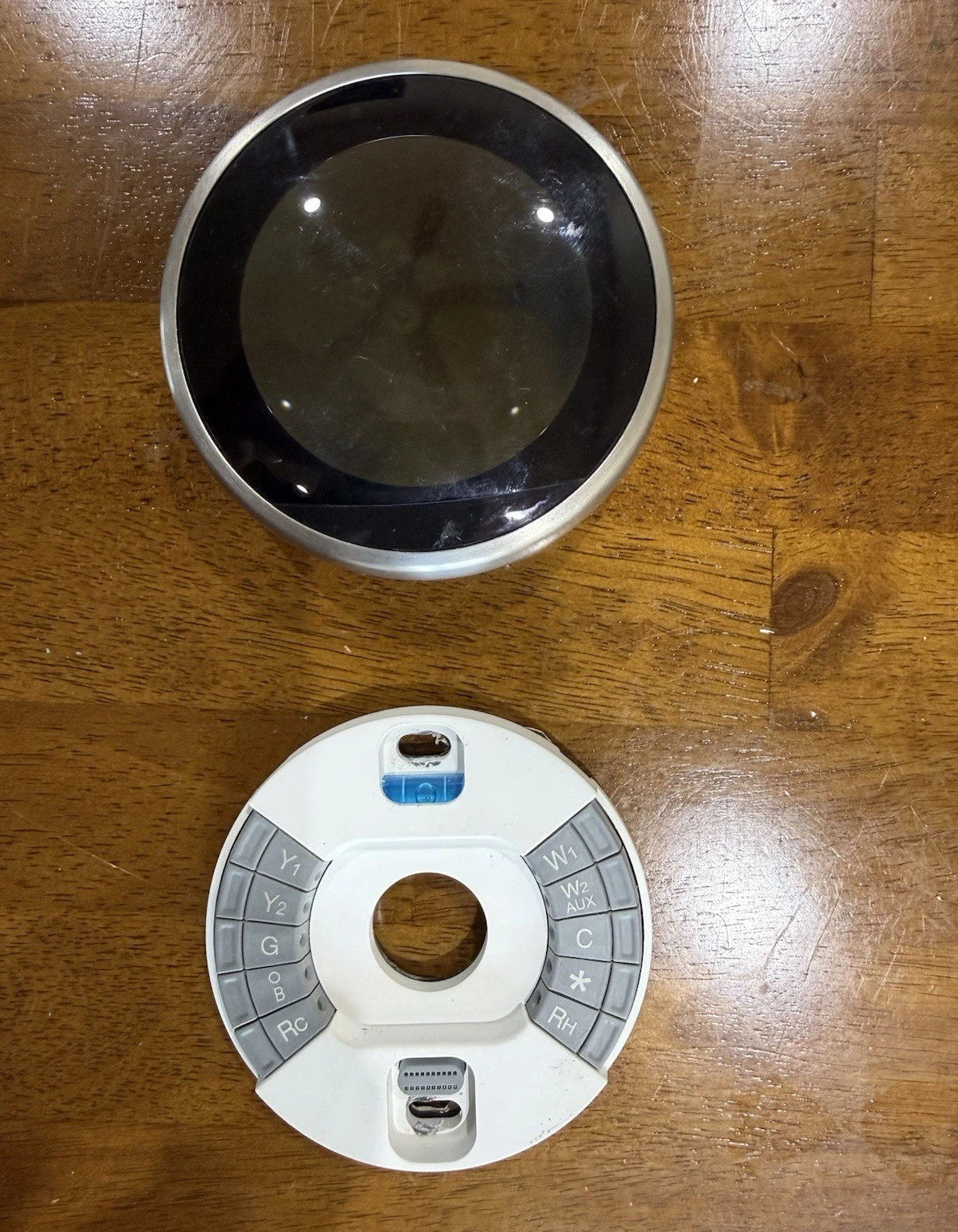 Google Nest Learning Thermostat 3rd gen Round Wi‑Fi Dial Silver/Black 24V