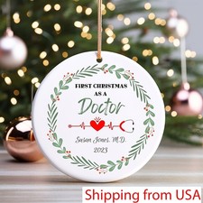 Personalized Doctor Ornament, First Christmas As A Doctor Ornament, Gift For ...