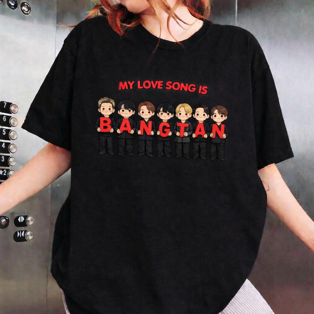 BTS BANGTAN CHIBI T-SHIRT SWIM ARIRANG CONCERT FANMADE GIFT FOR