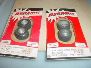 DYNAMIC MODELS---# 687 & 670 S, SMALL JUMBO WHEELS/TIRES